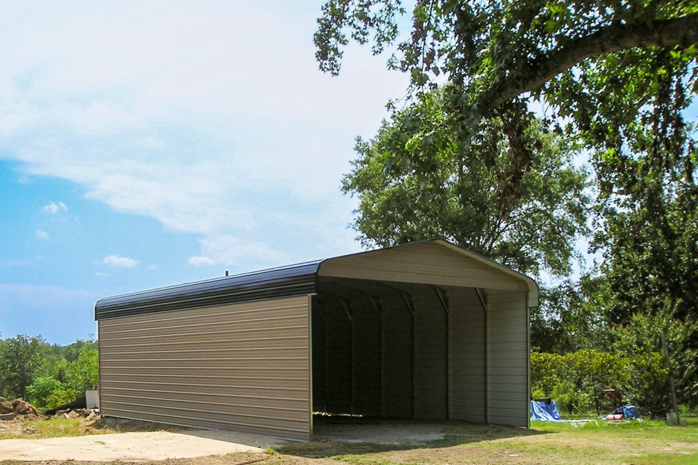 exterior of brown carport for sale in SC