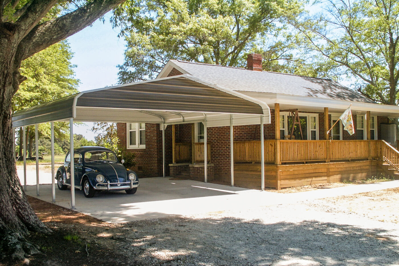 exterior of high quality carport for sale from cold spring enterprises in SC