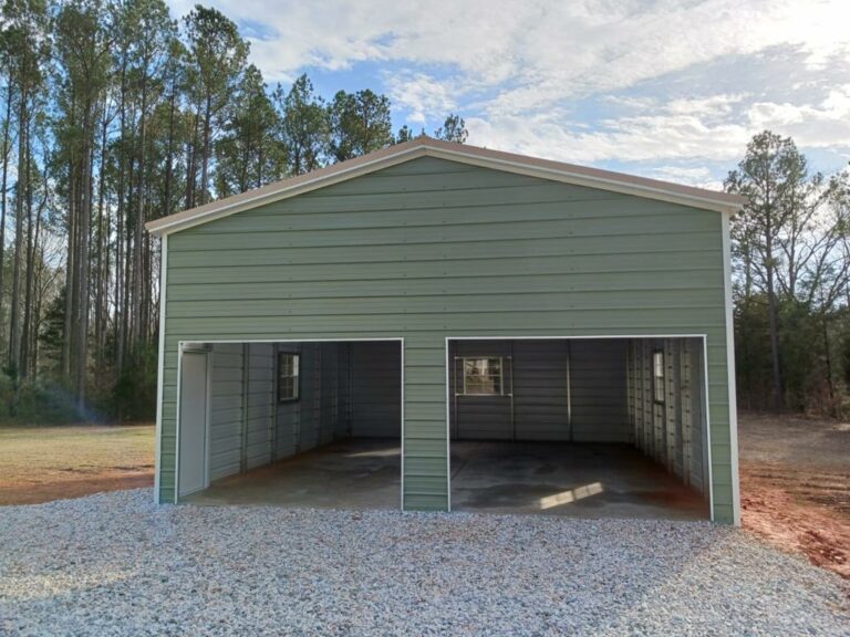 3-Side Enclosed Metal Carports for sale in Abbeville, SC