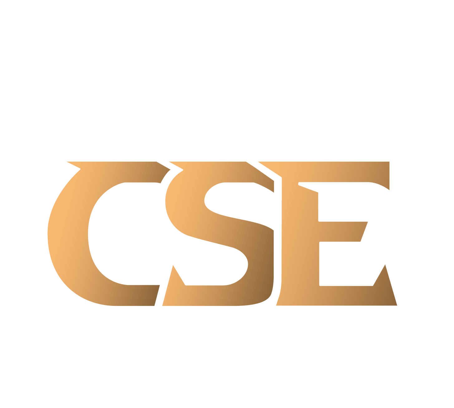 cse custom metal fab logo 2 gold white