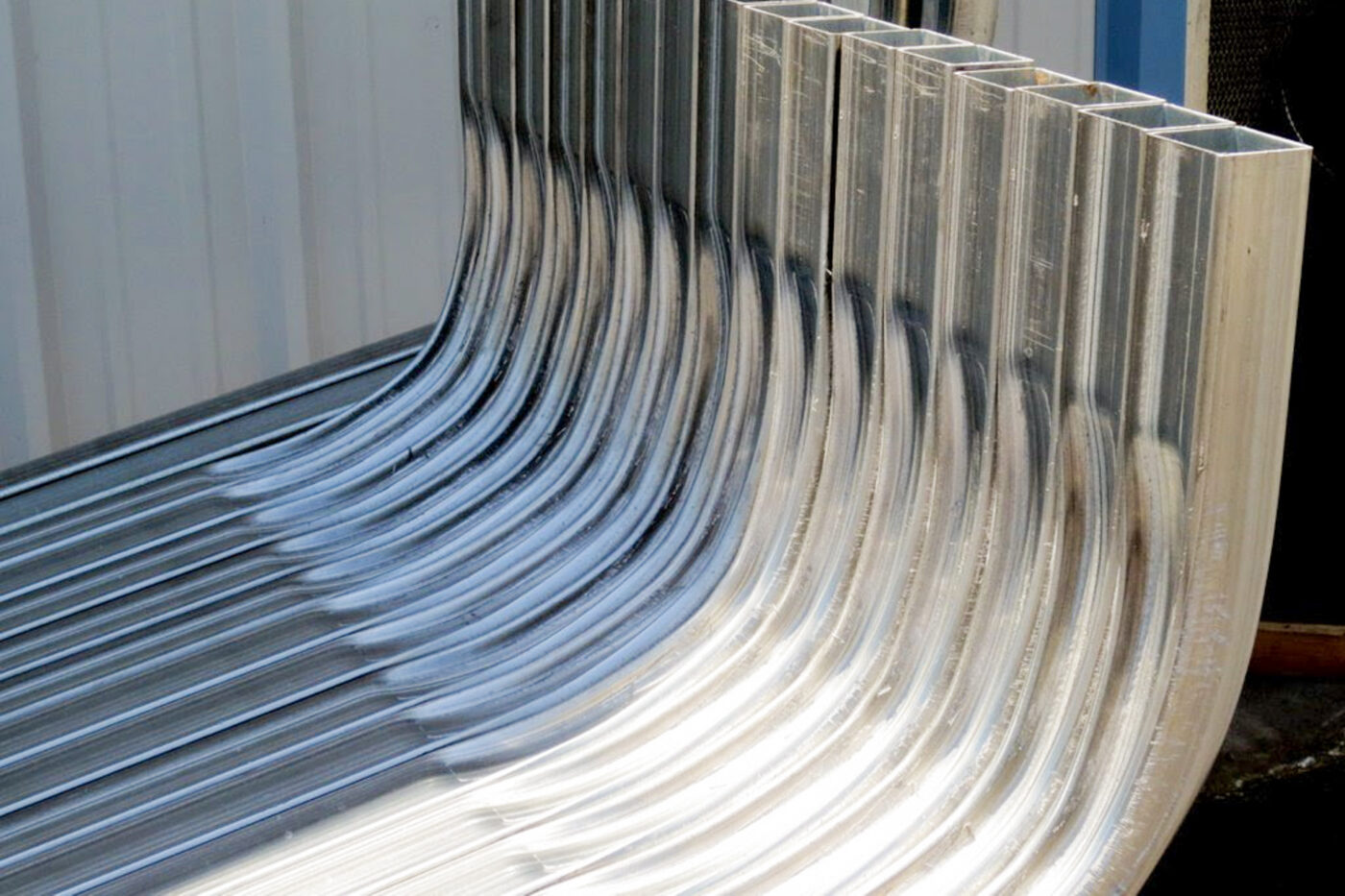 bent framing as example of bending metal fabrication in sc