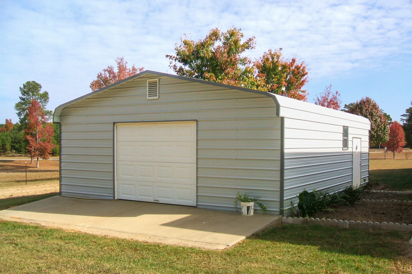 exterior of a high-quality single carport storage in sc for sale