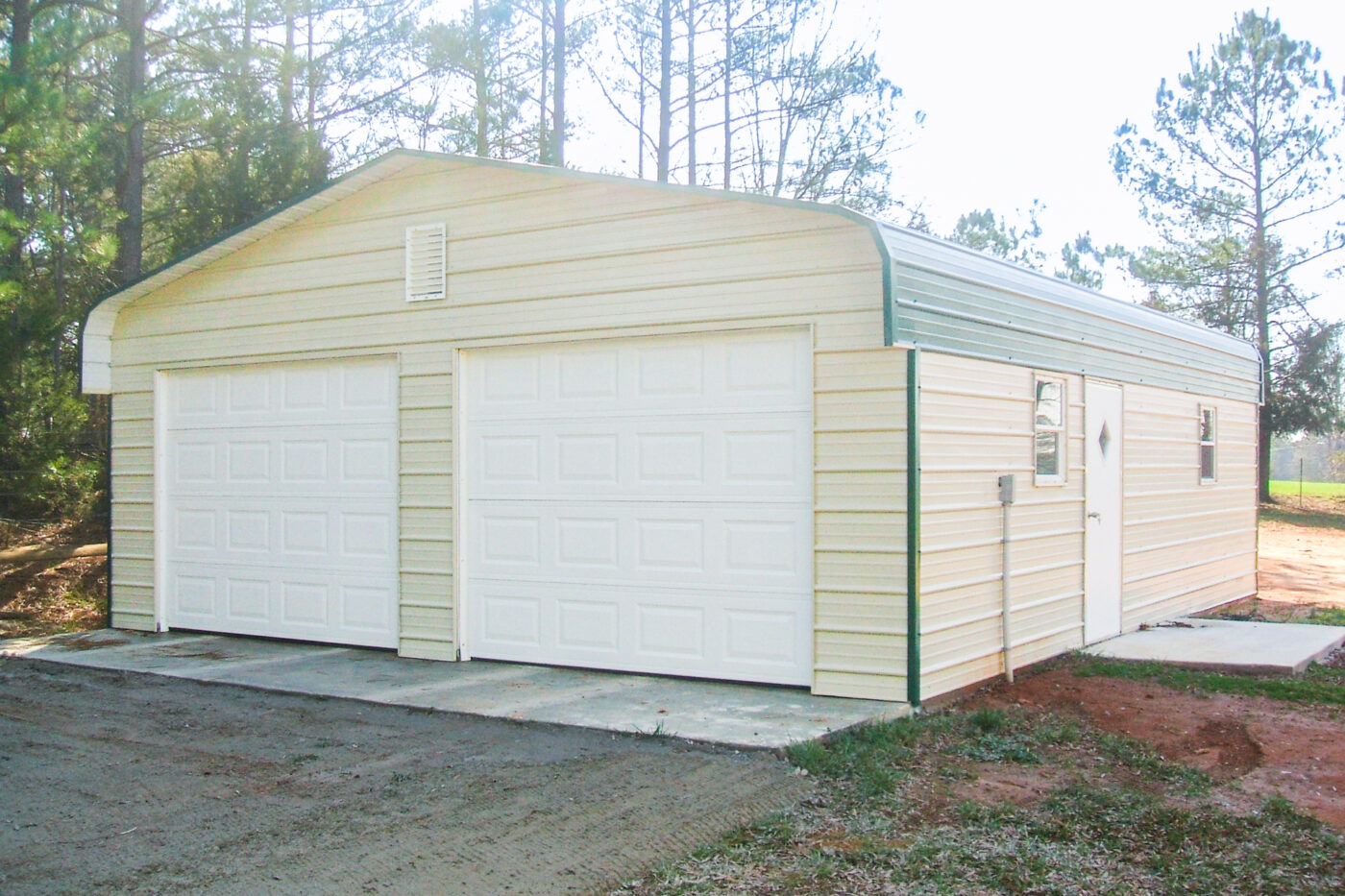 photo of a 2-car carport as a showcase service on the single carports in sc for sale page